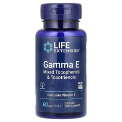 Life Extension, Gamma E, смесь токоферолов и токотриенолов, 60 мягких таблеток