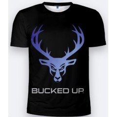 BUCKED UP, Спортивная мужская футболка Slim, черная, размер L