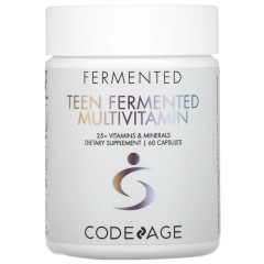 Codeage, Ферментированный мультивитаминный комплекс для подростков, 25+ витамины минералы, 60 капсул