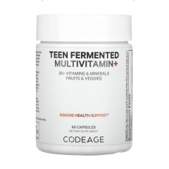 Codeage, Ферментированный мультивитаминный комплекс для подростков, 25+ витамины минералы, 60 капсул