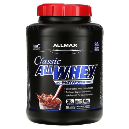 ALLMAX, Classic AllWhey, 100% Whey Protein, 100% сывороточный протеин, шоколад, 2,27 кг (5 фунтов)