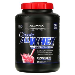 ALLMAX, AllWhey Classic, 100% сывороточный белок, клубника, 5 фунтов (2,27 кг) (53 порции)