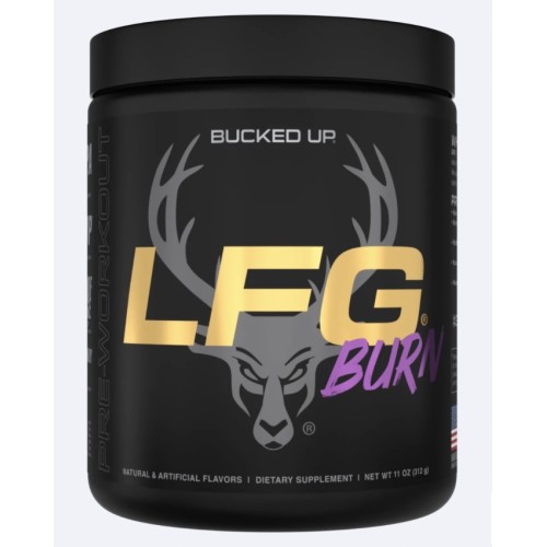 BUCKED UP, LFG burn, PREMIUM Pre-Workout, предтренировочный комплекс сжигающий жир, вкус RazzleDazzle (Черника-Брусника), 312 г (30 порций)