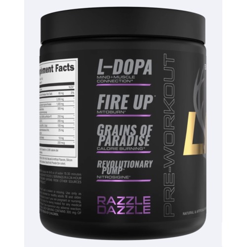 BUCKED UP, LFG burn, PREMIUM Pre-Workout, предтренировочный комплекс сжигающий жир, вкус RazzleDazzle (Черника-Брусника), 312 г (30 порций)