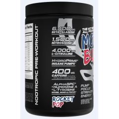 BUCKED UP, Mother Bucker PREMIUM Pre-Workout, усиленный предтренировочный комплекс, вкус Rocket Pop (Голубая малина, лайм, вишня), 390 г (20 порций)