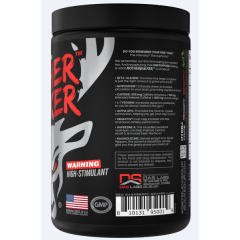 BUCKED UP, Mother Bucker PREMIUM Pre-Workout, усиленный предтренировочный комплекс, вкус Gym Junkie Juice (Красная малина/Апельсин), 394 г (20 порций)