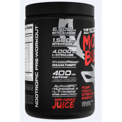 BUCKED UP, Mother Bucker PREMIUM Pre-Workout, усиленный предтренировочный комплекс, вкус Gym Junkie Juice (Красная малина/Апельсин), 394 г (20 порций)