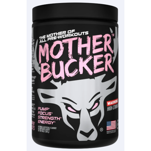 BUCKED UP, Mother Bucker PREMIUM Pre-Workout, усиленный предтренировочный комплекс, вкус Strawberry super sets (Клубника), 398 г (20 порций)