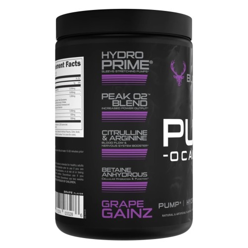 BUCKED UP, PREMIUM PUMP-OCALYPSE, пампинговый предтренировочный комплекс вкус Grape Gainz (Виноград), 360 г (30 порций)