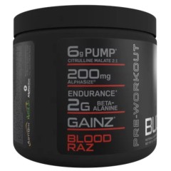 BUCKED UP, PREMIUM Pre-Workout, предтренировочная добавка, вкус Blood Raz (Кровавая малина), 260 г (25 порций)