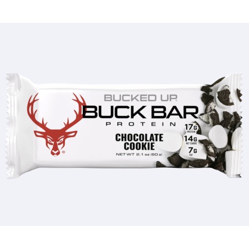 BUCKED UP, Buck Bar, протеиновый батончик, вкус Chocolate Cookie, 1 шт (60 г)