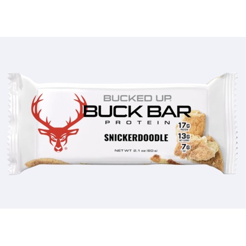 BUCKED UP, Buck Bar, протеиновый батончик, вкус Snickerdoodle, 1 шт (60 г)