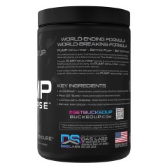 BUCKED UP, PREMIUM PUMP-OCALYPSE, пампинговый предтренировочный комплекс вкус Miami (Клубника, манго, ананас), 360 г (30 порций)