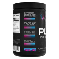 BUCKED UP, PREMIUM PUMP-OCALYPSE, пампинговый предтренировочный комплекс вкус Miami (Клубника, манго, ананас), 360 г (30 порций)