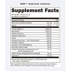 BUCKED UP, BAMF, PREMIUM ноотропный предтренировочный комплекс, вкус Aussie Fruit (Персик/Манго), 363 г (30 порций)