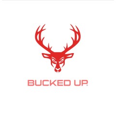 BUCKED UP, наклейка на машину, красная