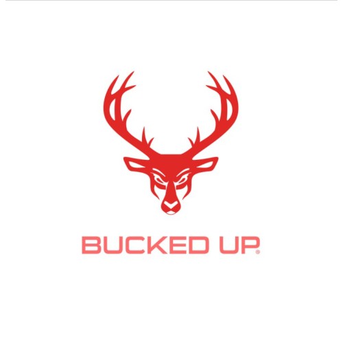 BUCKED UP, наклейка на машину, красная