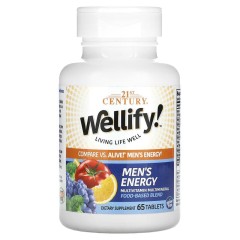 21st Century, Wellify, энергетические мультивитамины и мультиминералы для мужчин, 65 таблеток (65 порций)