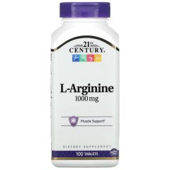 21st Century, L-аргинин, 1000 мг, 100 таблеток (100 порций)