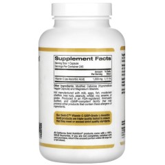 California Gold Nutrition, Gold C, витамин C, 1000 мг, 240 вегетарианских капсул