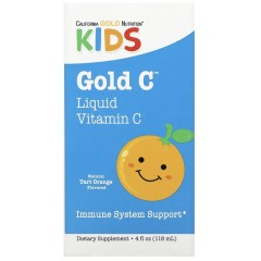 California Gold Nutrition, витамин C в жидкой форме для детей, класса USP, апельсин, 118 мл