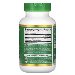 California Gold Nutrition, Экстракт из листьев оливкового дерева, 500 мг, 180 растительных капсул