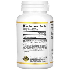 California Gold Nutrition, селен, бездрожжевой, 200 мкг, 180 вегетарианских капсул
