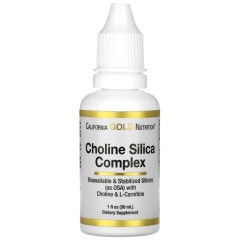 California Gold Nutrition, Холиновый и кремниевый комплекс, кремний для поддержки коллагена, 30 мл