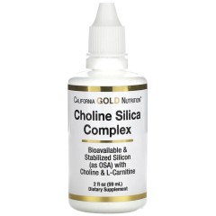 California Gold Nutrition, холиновый и кремниевый набор, коллаген для волос, кожи и ногтей, 60 мл