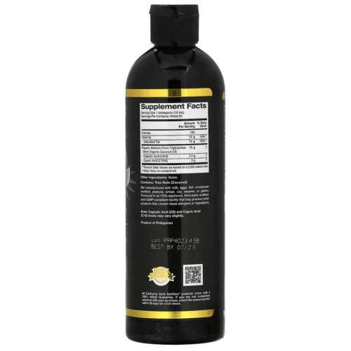 California Gold Nutrition, органическое масло MCT, 355 мл (12 жидк. унций)