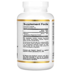 California Gold Nutrition, бисглицинат магния, 240 вегетарианских капсул