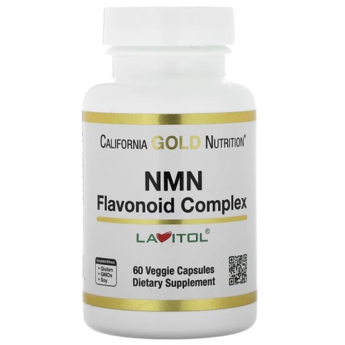 California Gold Nutrition, NMN, комплекс с флавоноидами, 60 растительных капсул