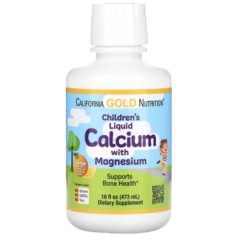 California Gold Nutrition, жидкий кальций с магнием для детей, апельсин, 473 мл (16 жидк. унций)