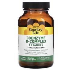 Country Life, комплекс коэнзимов группы B, улучшенная формула, 120 веганских капсул