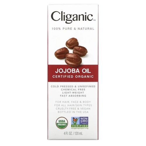 Cliganic, на 100% чистое и натуральное масло жожоба, 120 мл (4 жидк. унции)