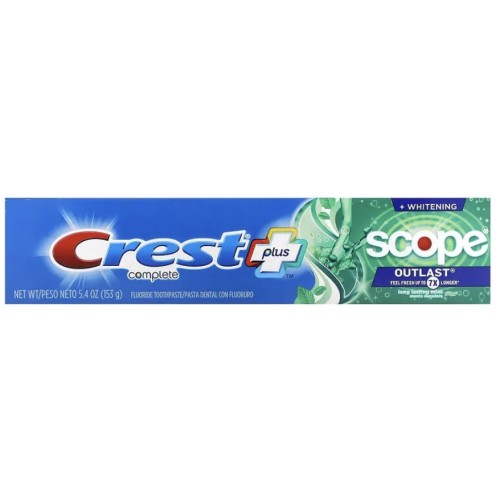 Crest, Complete, Scope, Outlast Plus Whitening, зубная паста с фторидом, мята, 153 г (5,4 унции)