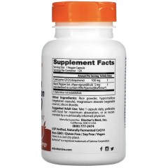 Doctor's Best, коэнзим Q10 с высокой степенью всасывания, с BioPerine, 100 мг, 120 вег. капсул