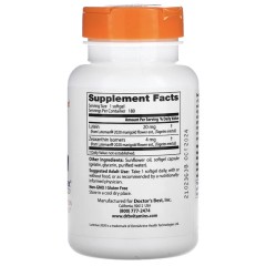 Doctor's Best, лютеин с Lutemax 2020, 20 мг, 180 капсул