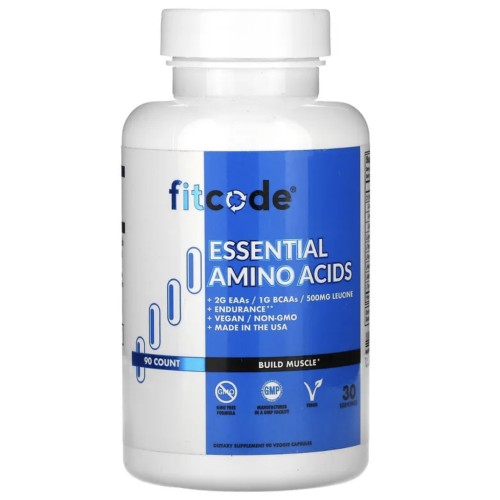 fitcode, незаменимые аминокислоты, 90 растительных капсул