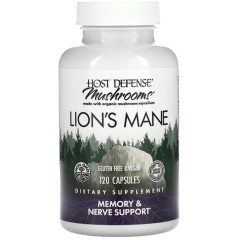 Fungi Perfecti Host Defense, ежовик гребенчатый, поддержка памяти и нервной системы, 120 вегетарианских капсул