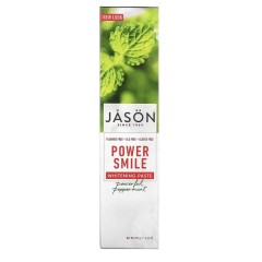 Jason Natural, PowerSmile, отбеливающая зубная паста, перечная мята, 170 г (6 унций)
