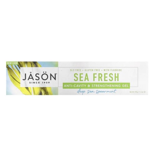 Jason Natural, Sea Fresh, укрепляющий гель для защиты от кариеса, глубоководная мята, 170 г (6 унций)