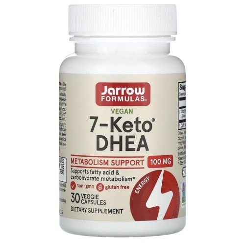 Jarrow Formulas, 7-Keto, ДГЭА, 100 мг, 30 вегетарианских капсул