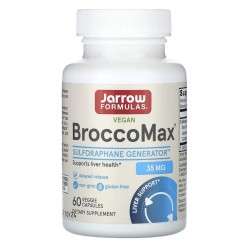 Jarrow Formulas, BroccoMax, сульфорафан глюкозинолат SGS, активированный мирозиназой, 60 раст капсул (УЦЕНКА! Срок годности: 11/25)