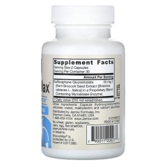 Jarrow Formulas, BroccoMax, сульфорафан глюкозинолат SGS, активированный мирозиназой, 60 раст капсул (УЦЕНКА! Срок годности: 30/11/25)