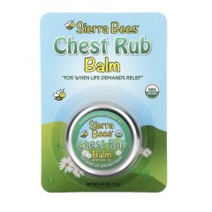 Sierra Bees, Бальзам для втирания в грудь, эвкалипт и перечная мята, 17 г (0,6 унции)