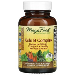 MegaFood, Витамины группы B для детей, 30 таблеток