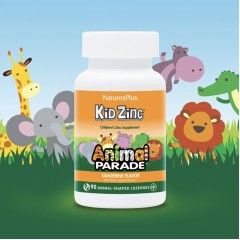 NaturesPlus, Source of Life, Animal Parade, Kid Zinc пастилки с цинком детские, мандарин 90 пастилок