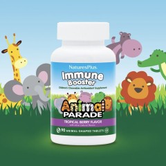 NaturesPlus, Animal Parade, для укрепления детского иммунитета, тропические ягоды, 90 таблеток