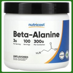 Nutricost, Бета-аланин, без добавок, 300 г (10,6 унции)